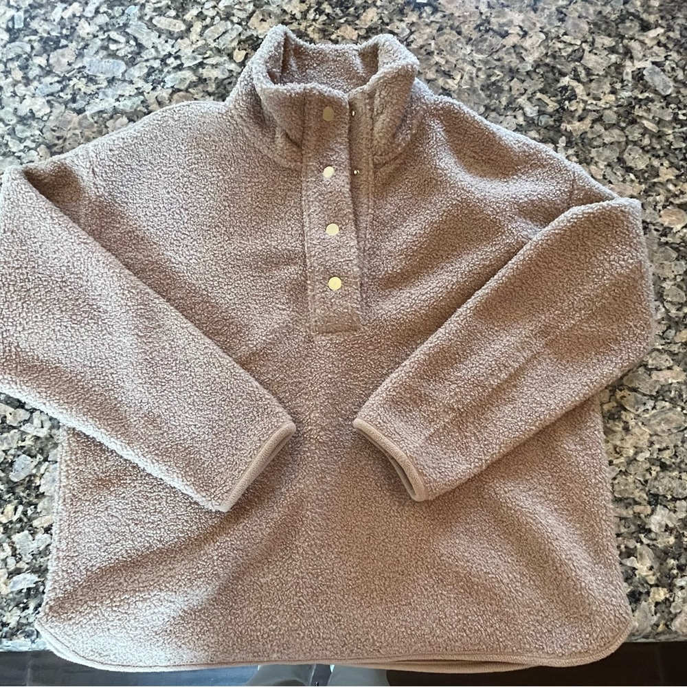 J Crew NWOT Sherpa Teddy Bear pull over